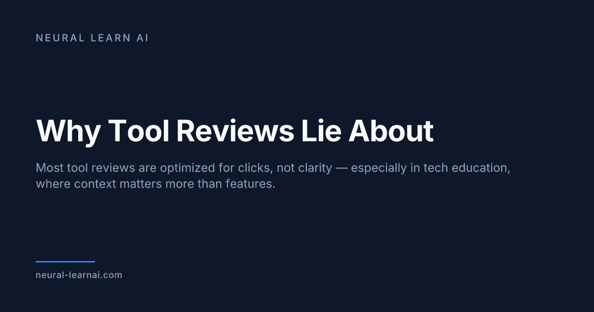 Why Tool Reviews Lie About